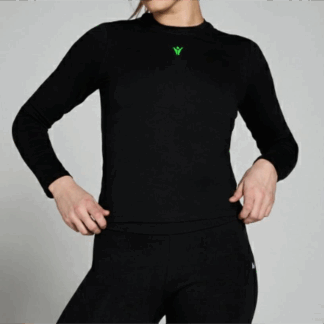 Camiseta de manga larga y sin costuras Color Negro de ECF