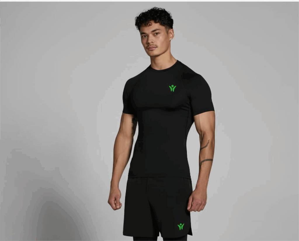 Camiseta de Manga Corta Color Negro de ECF